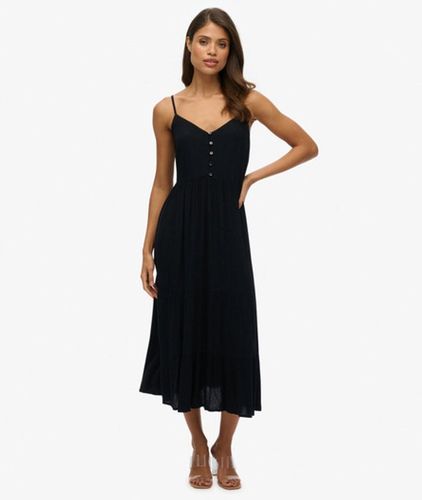 Damen Gestuftes Midikleid mit Halblanger Knopfleiste - Größe: 38 - Superdry - Modalova