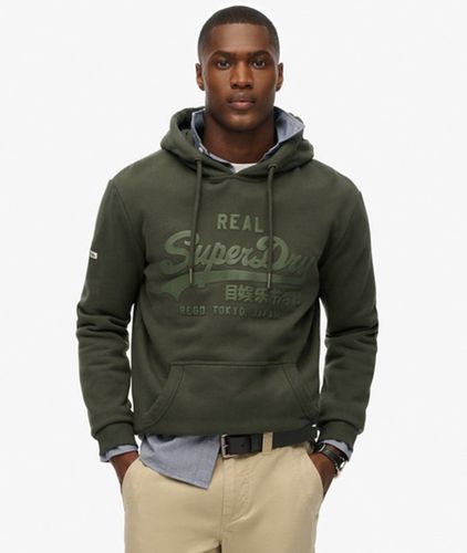 Herren Baumwolle Logo Druck Farblich Abgestimmtes Vintage Kapuzenpullover, , Größe: S - Superdry - Modalova