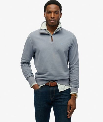 Coton Logo Brodé Essentiel Classique Sweatshirt Demi-Zip, , Taille: XL - Superdry - Modalova