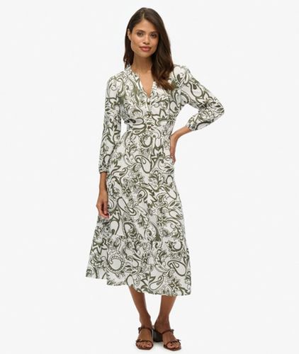 Robe Mi-longue Tissée à Volants Taille: 42 - Superdry - Modalova