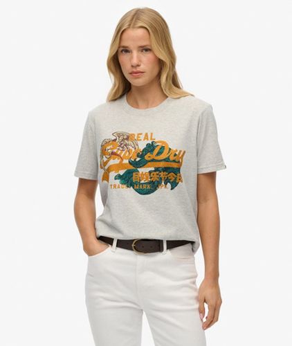 Damen Locker Geschnittenes Tokyo T-shirt mit Vintage-logo - Größe: 36 - Superdry - Modalova