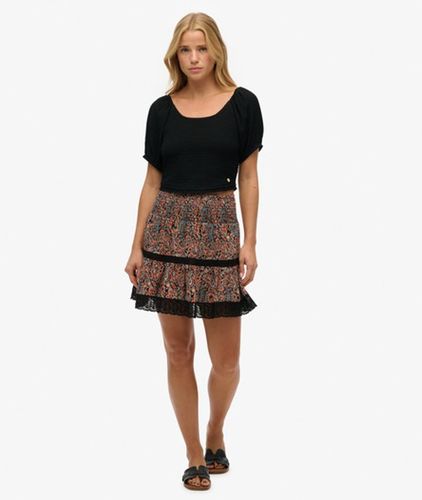 Mini-jupe Imprimée à Liseré en Dentelle Taille: 44 - Superdry - Modalova