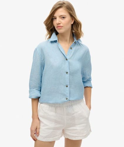 Chemise Boyfriend Décontractée en lin Taille: 44 - Superdry - Modalova