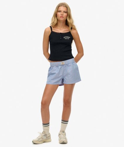 Short Rayé en Coton Bio Coupe Classique Taille: 38 - Superdry - Modalova