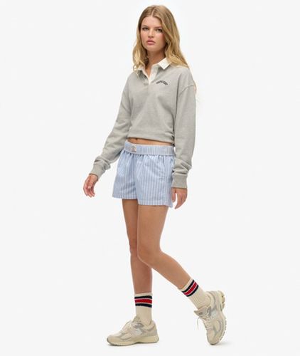 Damen Gestreifte Shorts aus Bio-baumwolle Reguläre Passform - Größe: 42 - Superdry - Modalova