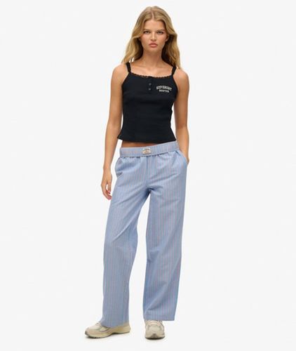 Pantalon Rayé Coton Bio Coupe Droite Taille: 44 - Superdry - Modalova