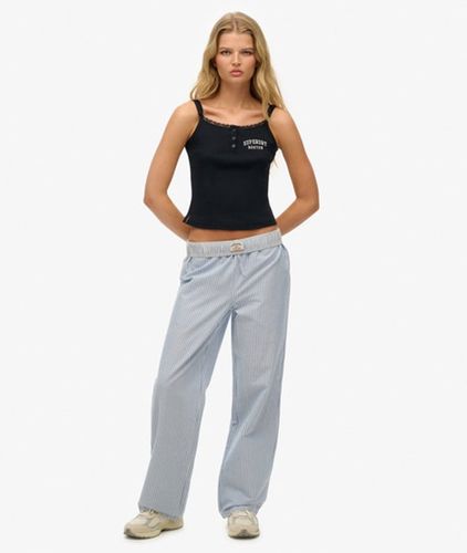 Pantalon Rayé Coton Bio Coupe Droite Taille: 34 - Superdry - Modalova
