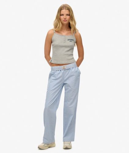 Pantalon Rayé Coton Bio Coupe Droite Taille: 44 - Superdry - Modalova