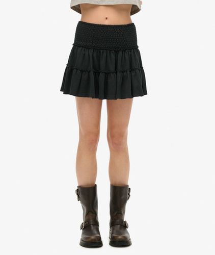 Damen Gekräuselt Gestufter Jersey-Minirock, , Größe: 36 - Superdry - Modalova