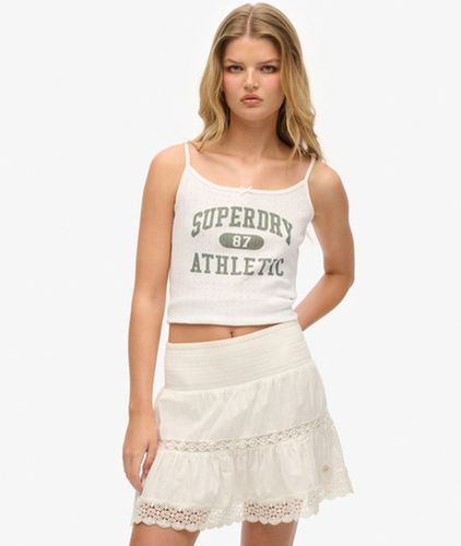 Damen Spitzenbesatz Ibiza Minirock Mit Spitzenmix, , Größe: 36 - Superdry - Modalova