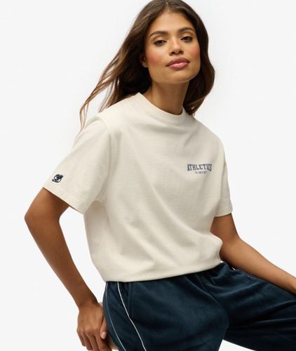 Coton Logo Brodé Athletic Essentials T-Shirt Oversize, & , Taille: 42 - Superdry - Modalova