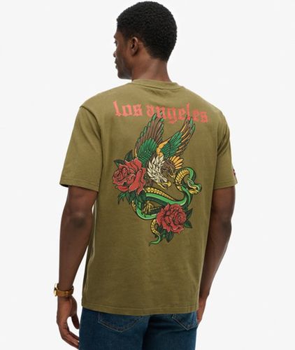 T-shirt Tattoo Loose Coupe Décontractée Taille: XL - Superdry - Modalova