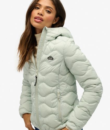 Damen Fuji Lite Wave Steppjacke mit Kapuze - Größe: 40 - Superdry - Modalova