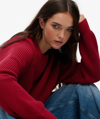 Damen Gerippter Strickpullover mit Lockerer Passform - Größe: 38 - Superdry - Modalova