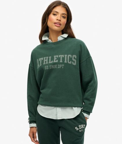 Damen Baumwolle Logo Druck Athletic Essentials Relaxed Crew Sweatshirt, , Größe: 36 - Superdry - Modalova