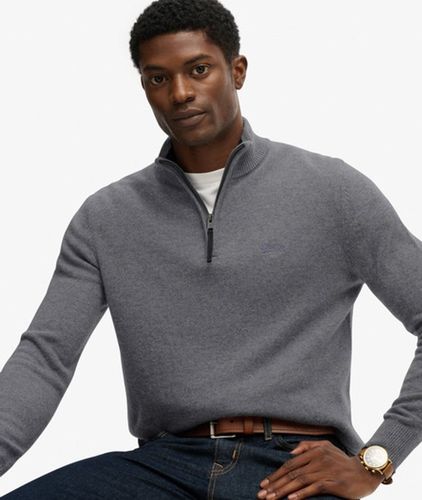 Pull Mi-zippé en Laine Mélangée Taille: Xxl - Superdry - Modalova