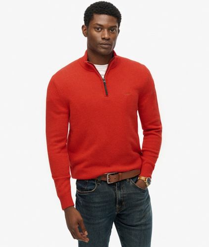 Herren Wollmischung-pullover mit Reißverschluss - Größe: S - Superdry - Modalova