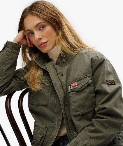 Damen Baumwolle Military Borg Jacke, , Größe: 42 - Superdry - Modalova