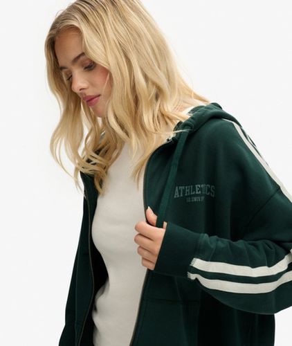 Coton Logo Imprimé Athletic Essentials Sweat À Capuche Zippé Décontracté, , Taille: 38 - Superdry - Modalova