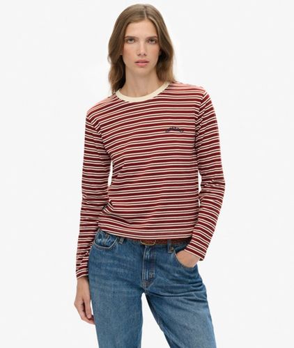 Damen Essential Logo Stripe Langarmshirt - Größe: 44 - Superdry - Modalova