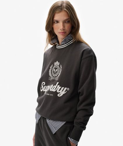 Coton Logo Brodé Country Club Sweat Ample À Col Rond, , Taille: 42 - Superdry - Modalova