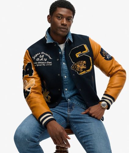 Blouson Universitaire Vintage à Écussons Taille: Xxl - Superdry - Modalova