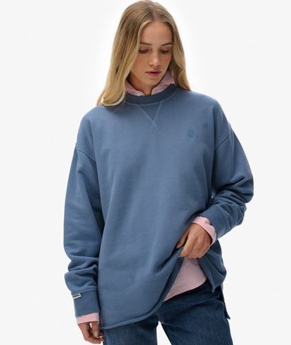 Coton Logo Brodé Crew Studios Sweatshirt, - Taille: 36 - Superdry - Modalova