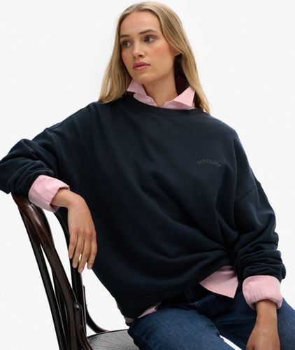 Sweat Teint en Pièce à col Rond et Logo Essential Taille: 36 - Superdry - Modalova