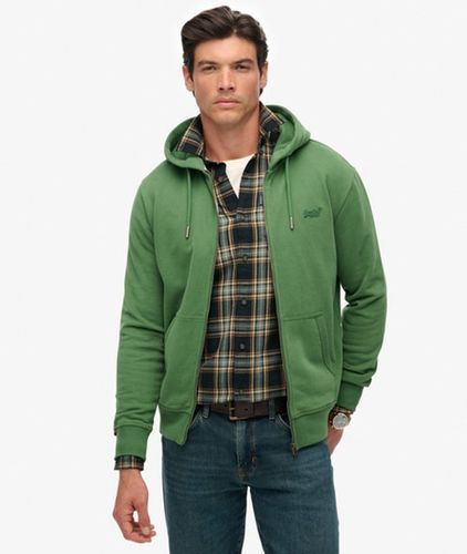 Herren Essential Logo Zip-hoodie mit Angerauter Innenseite - Größe: L - Superdry - Modalova