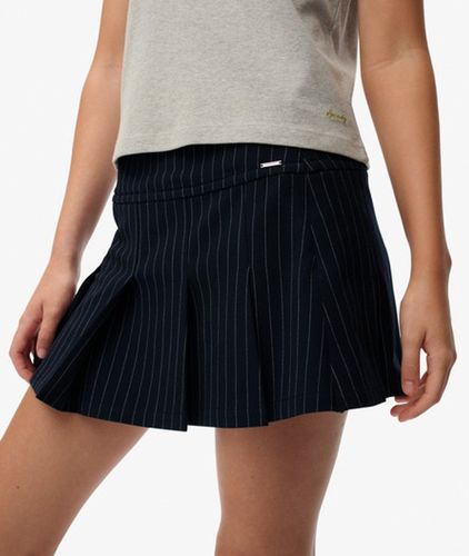 Damen Nadelstreifen Faltenrock Mini - Größe: 44 - Superdry - Modalova