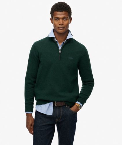 Pull Mi-zippé en Laine Mélangée Taille: XL - Superdry - Modalova