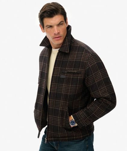 Herren Karierte Ranch-jacke aus Wollmischung - Größe: L - Superdry - Modalova