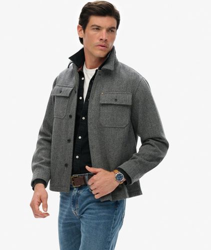 Herren The Merchant Store - Fischgrät-overshirt - Größe: M - Superdry - Modalova