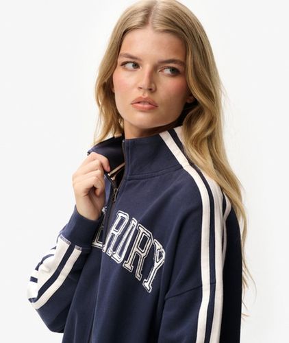 Sweat Zippé Athletic Essentials à Appliqué Coupe Ample Taille: 44 - Superdry - Modalova