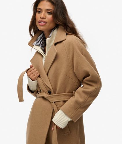 Manteau Long Mélange de Laine Décontracté Taille: 42 - Superdry - Modalova