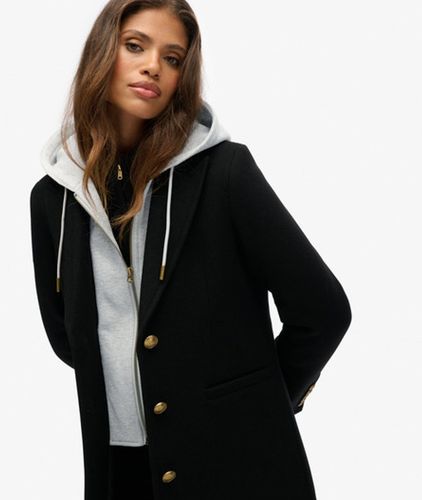 Damen Wollmischung Mantel im 2-in-1-Design - Größe: 36 - Superdry - Modalova