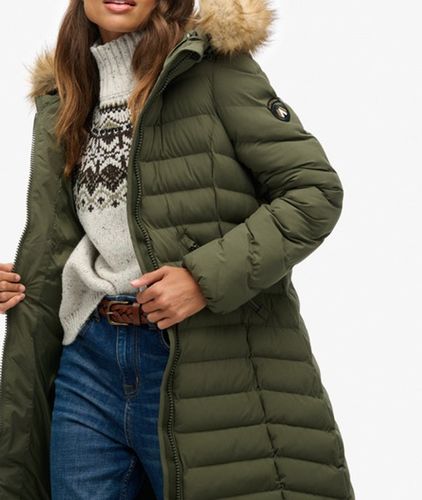Fuji Doudoune Longue Capuche Fourrure Taille: 40 - Superdry - Modalova