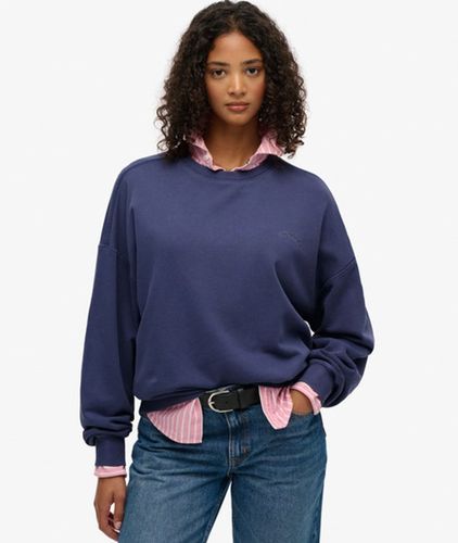 Sweat Teint en Pièce à col Rond et Logo Essential Taille: 40 - Superdry - Modalova