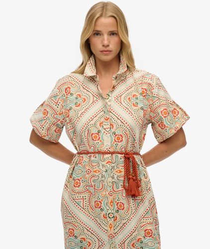 Robe-chemise Longue en lin Taille: 38 - Superdry - Modalova