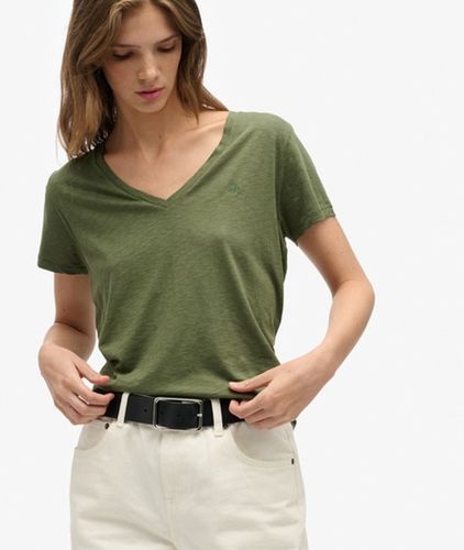 T-shirt Studios Slub Avec Logo Brodé Taille: 42 - Superdry - Modalova