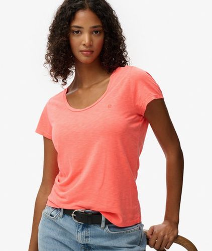 Coton Logo Brodé Décolleté Studios T-Shirt, , Taille: 42 - Superdry - Modalova