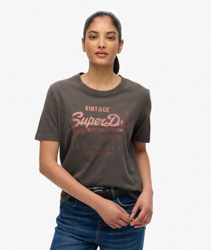 T-shirt Décontracté Avec Logo Fantaisie Vintage Taille: 34 - Superdry - Modalova