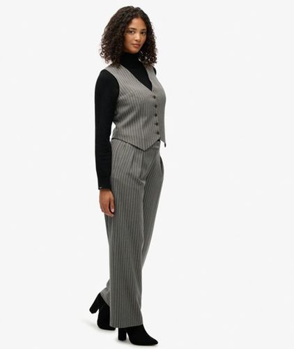 Pantalon Pinstripe Taille Haute Coupe Classique Taille: 38 - Superdry - Modalova