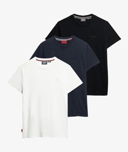 Lot de 3 T-shirts Logo Essential en Coton bio Taille: L - Superdry - Modalova