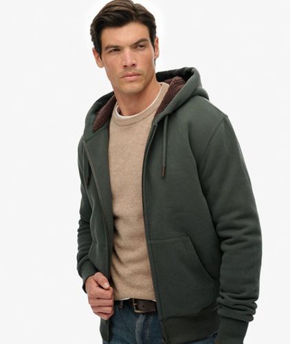 Sweat à Capuche Zippé Doublé Borg Taille: M - Superdry - Modalova