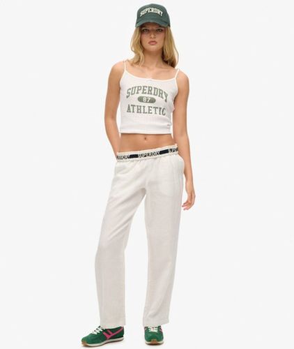 Women's Leinenhose mit Kordelzug - Größe: 44 - Superdry - Modalova