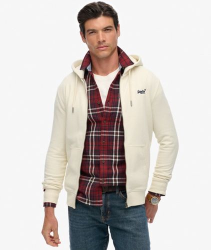 Herren Essential Logo Zip-hoodie mit Halbfleece - Größe: L - Superdry - Modalova