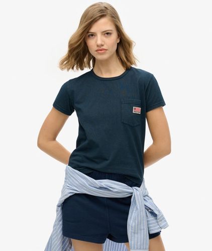 Damen Athletic Essential T-shirt mit Tasche - Größe: 42 - Superdry - Modalova