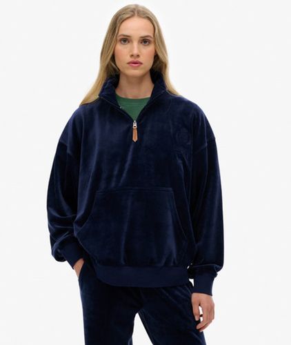Haut en Velours à col Zippé Country Club Taille: 38 - Superdry - Modalova