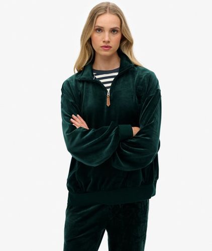 Haut en Velours à col Zippé Country Club Taille: 42 - Superdry - Modalova